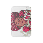 Bath Mat – YOUTH Power Afro & Boombox Urban Design バスマット (正面縦)