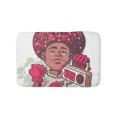 Bath Mat – YOUTH Power Afro & Boombox Urban Design バスマット (正面)