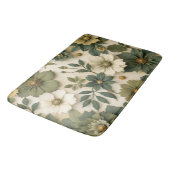 Bath Mats & Rugs green flowers pattern  バスマット (アングル)