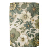 Bath Mats & Rugs green flowers pattern  バスマット (正面縦)