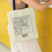 Bath, Somerset City Map Tote Bag トートバッグ