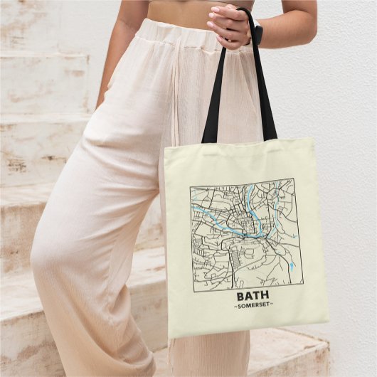 Bath, Somerset City Map Tote Bag トートバッグ
