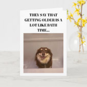 Bath Time Birthday Card カード (黄色い花)