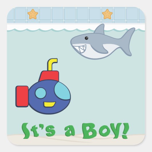 Bath Time Fances発表ステッカー スクエアシール (正面)