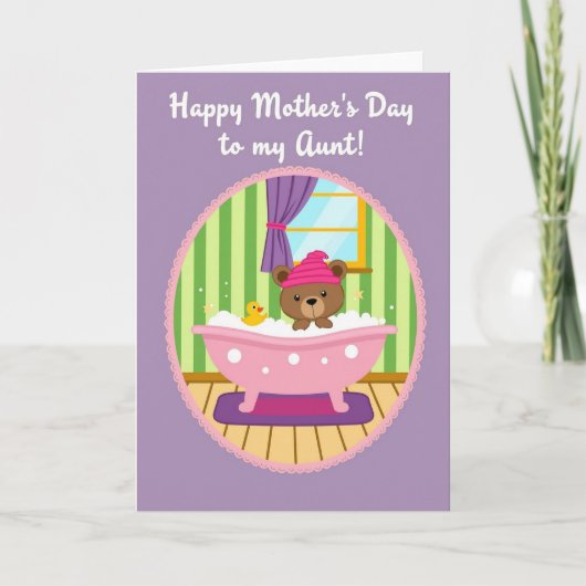 Bath Time Mothers Day Card カード (正面)