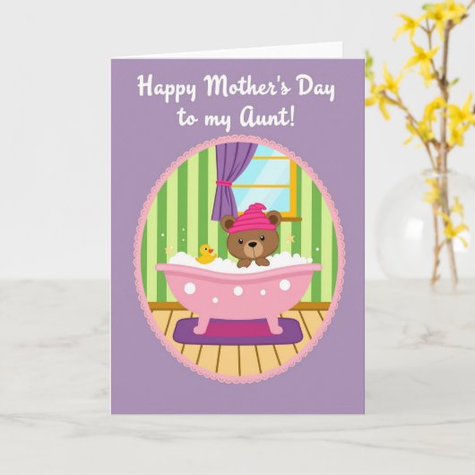 Bath Time Mothers Day Card カード (黄色い花)