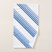 Bath Towel Set - Blue lines in Five Shades バスタオルセット (ハンドタオル)