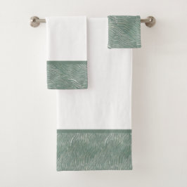 Bath Towel set Green water print バスタオルセット