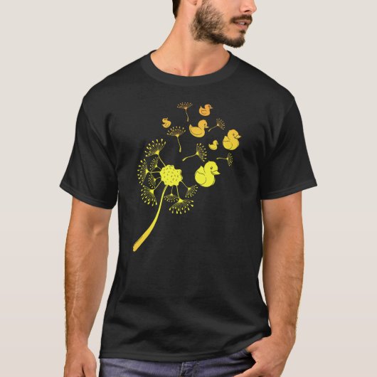 Bath Toy Rubber Duck Dandelion Squeaky Duck Tシャツ (正面)