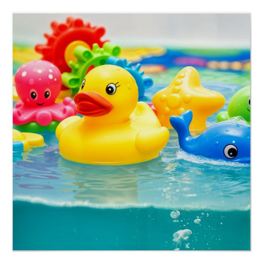 bath toys colorful ポスター (正面)