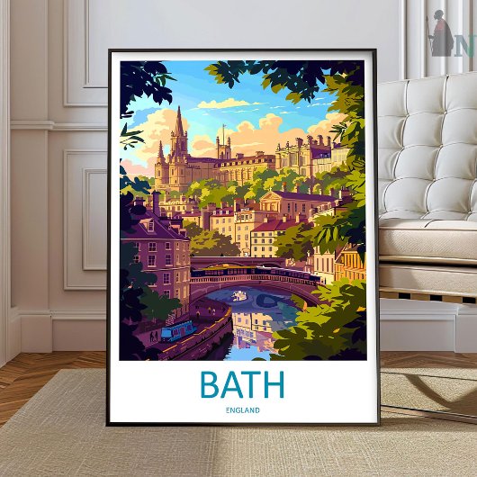 Bath Travel Print Wall Art Bath Wall Hanging Home ポスター