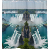 "Bathe横の秋 – 風光明媚なナイアガラビュー シャワーカーテン (正面)