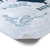 Bathe、バスタイム、スパ14" x 11"で青 ポスター (角)