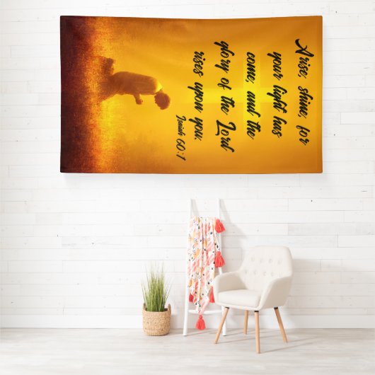 Bathed in Grace: The Light of Isaiah 60:1 横断幕 (インサイチュ)