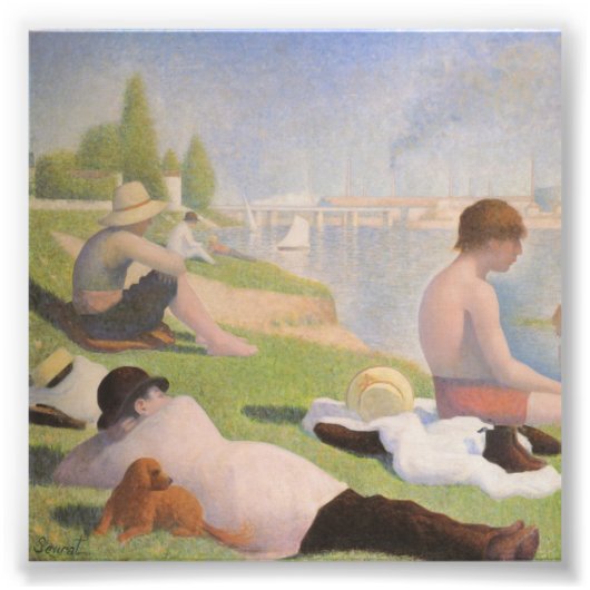Bather at Asnieres by Georges Seurat フォトプリント (正面)