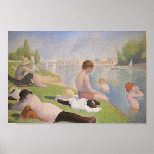 Bather at Asnieres by Georges Seurat ポスター (正面)