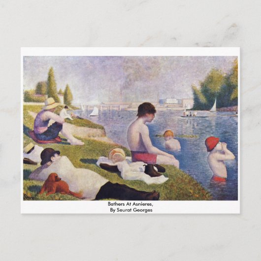 Bather At Asnieres, By Seurat Georges ポストカード (正面)