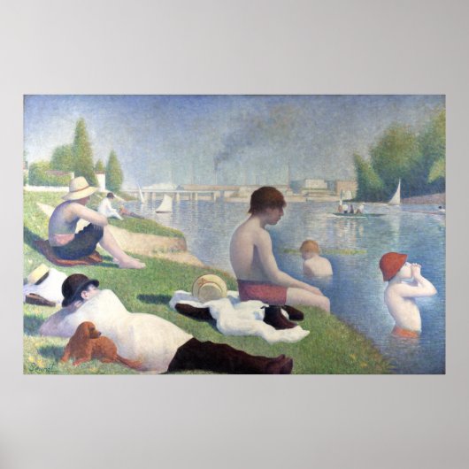 Bather at Asnieres, Georges Seurat ポスター (正面)