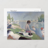 Bathers at Asnieres by Georges Seurat Postcard ポストカード (正面/裏面)