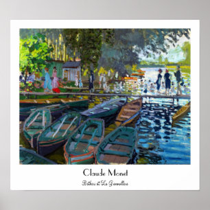 Bathers at La Grenouillere Claude Monet ポスター