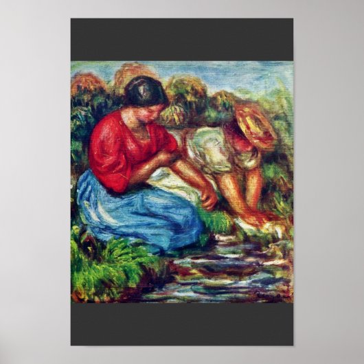 Bathers By Pierre-Auguste Renoir (Best Quality) ポスター (正面)