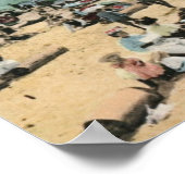 Bathing Beach, Santa Cruz CA Vintage ポスター (角)
