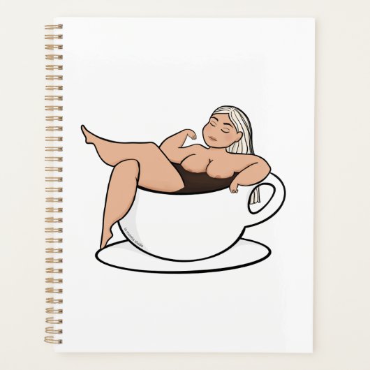 Bathing in coffee - Cute and curvy Planner プランナー手帳 (正面)