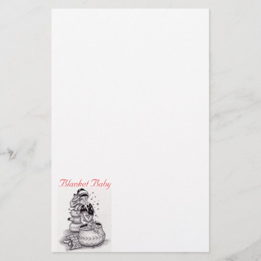 bathingbab、総括的なベビー 便箋 (正面)