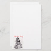 bathingbab、総括的なベビー 便箋 (正面/裏面)