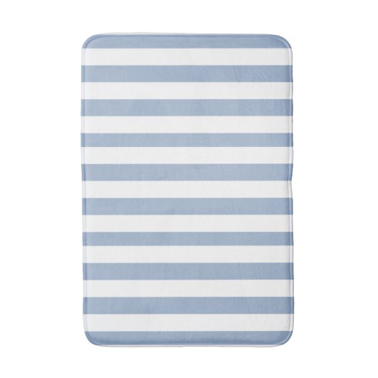 Bathmat Blue & White Stripe バスマット (正面縦)