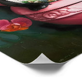 Bathroom Black French Bulldog Reading on Toilet Pr ポスター (角)