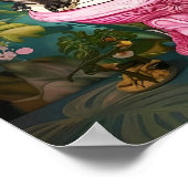 Bathroom Black French Bulldog Reading on Toilet Pr ポスター (角)