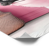 Bathroom Blue French Bulldog on Toilet Print, Funn ポスター (角)