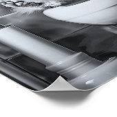 Bathroom Cat Print reading on toilet, Bathroom Wal ポスター (角)