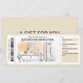 Bathroom Makeover Gift Certificate 招待状 (正面/裏面)