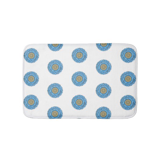 Bathroom mat with hand- drawn mandala design バスマット (正面)