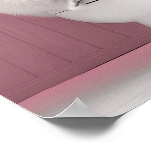 Bathroom Polar Bear Print Polar Bear on Toilet Fun ポスター (角)