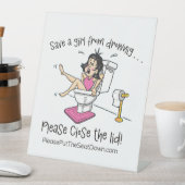 Bathroom Sign 台座サイン (インサイチュ)