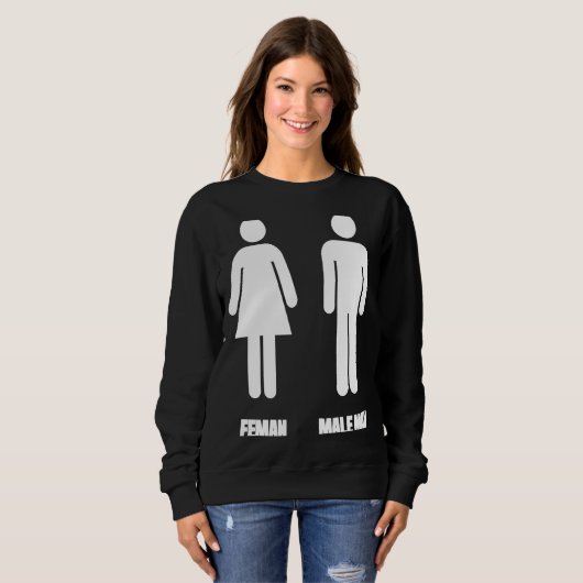 Bathroom Sign Engrish Bad Translation スウェットシャツ (正面フル)