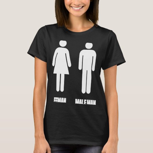 Bathroom Sign   Engrish Bad Translation Tシャツ (正面)