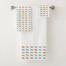 Bathroom Towel Set - Polar Bear Pattern バスタオルセット