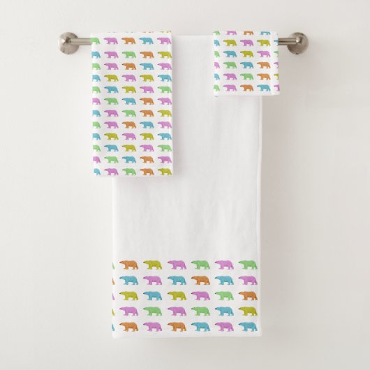 Bathroom Towel Set - Polar Bear Pattern バスタオルセット (インサイチュ)