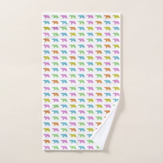 Bathroom Towel Set - Polar Bear Pattern バスタオルセット (ハンドタオル)