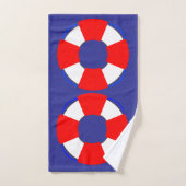 Bathroom Towel Set with Nautical Design バスタオルセット (ハンドタオル)