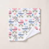 Bathroom Towel Sets Baby Stroller Elephant Pink バスタオルセット (ウォッシュタオル)
