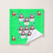 Bathroom Towel Sets Christmas Snowman Santa  バスタオルセット (ウォッシュタオル)