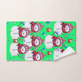 Bathroom Towel Sets Christmas Snowman Santa  バスタオルセット (ハンドタオル)