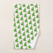 Bathroom Towel Sets Happy St. Patrick's Day Rabbit バスタオルセット (ハンドタオル)