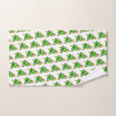 Bathroom Towel Sets Happy St. Patrick's Day Rabbit バスタオルセット (ハンドタオル)