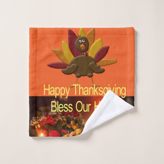 Bathroom Towel Sets Happy Thanksgiving  バスタオルセット (ウォッシュタオル)